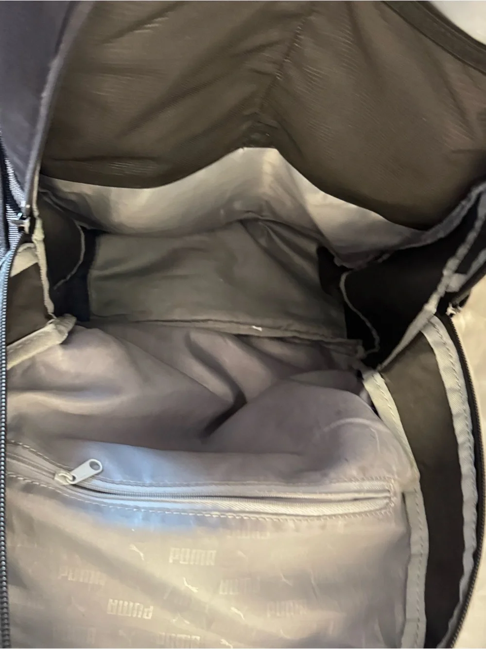 Puma Black Backpack with White Logo